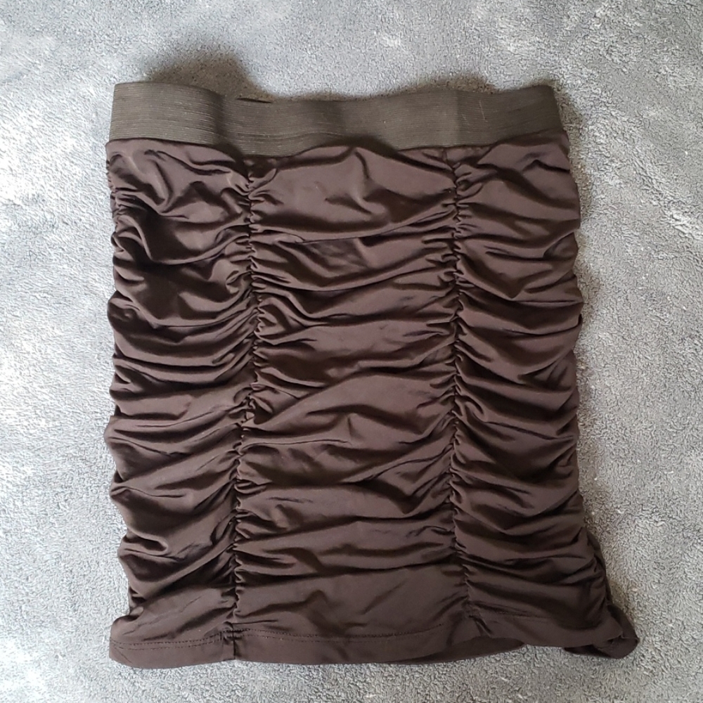 Joe Ruffled black mini skirt S-001